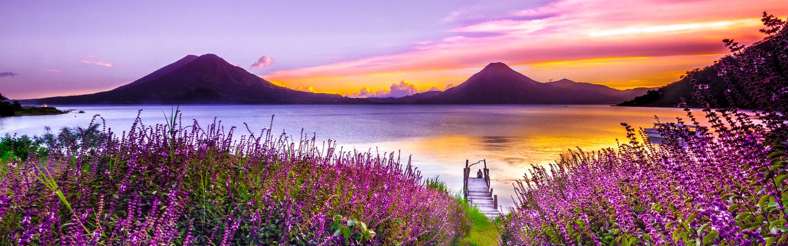 Lago de Atitlán Vulkane Meer