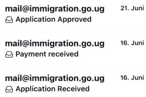 Approval E-Mail Uganda Visa