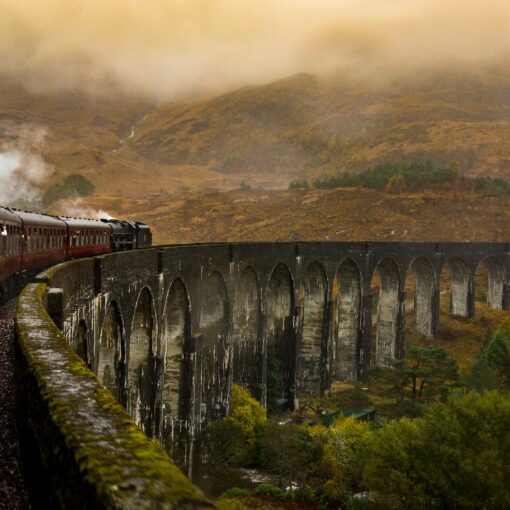 train on railway at daytime